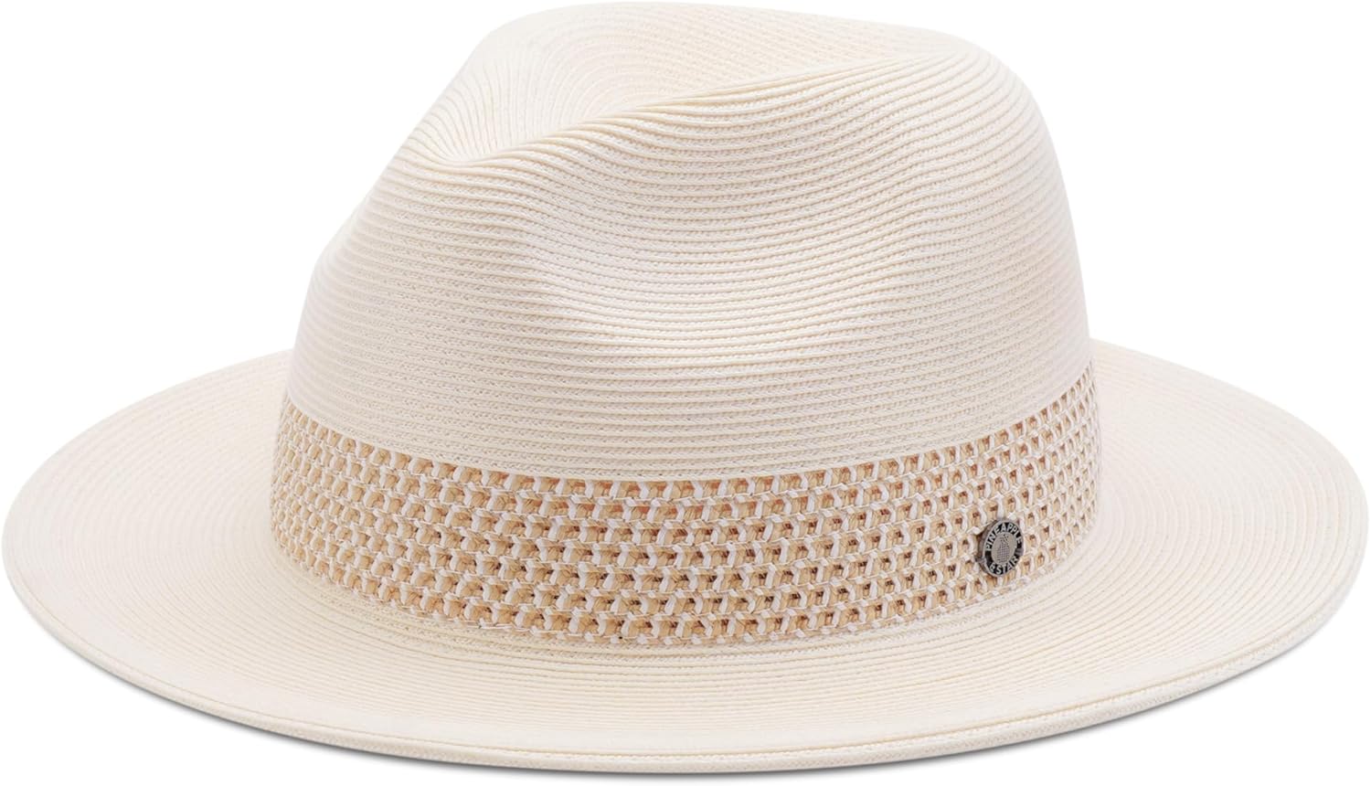 Pineapple&Star Sun Straw Fedora Beach Hat with UPF 50+ Protection
