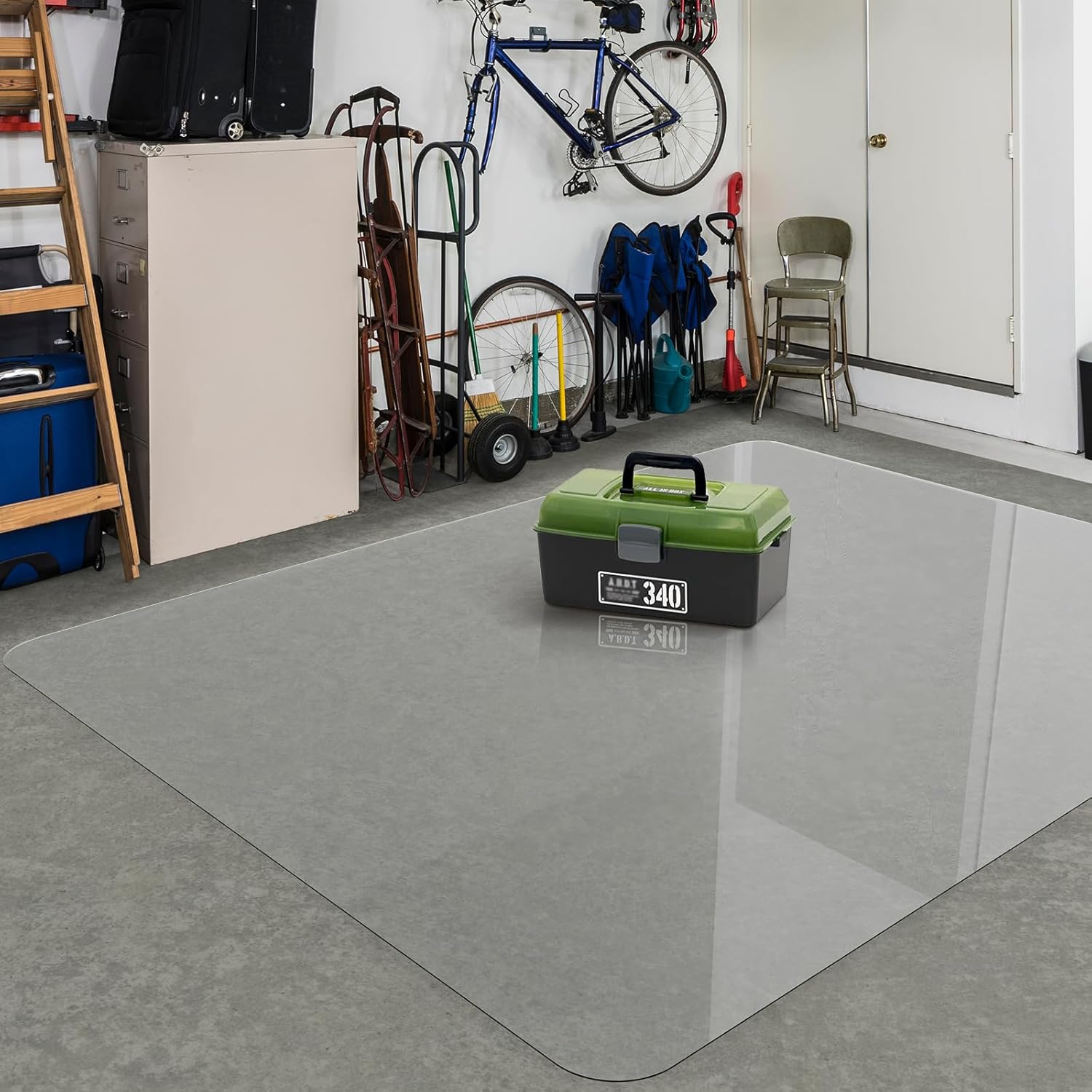 Large Transparent No Slip Waterproof Vinyl Area Mat for Home
