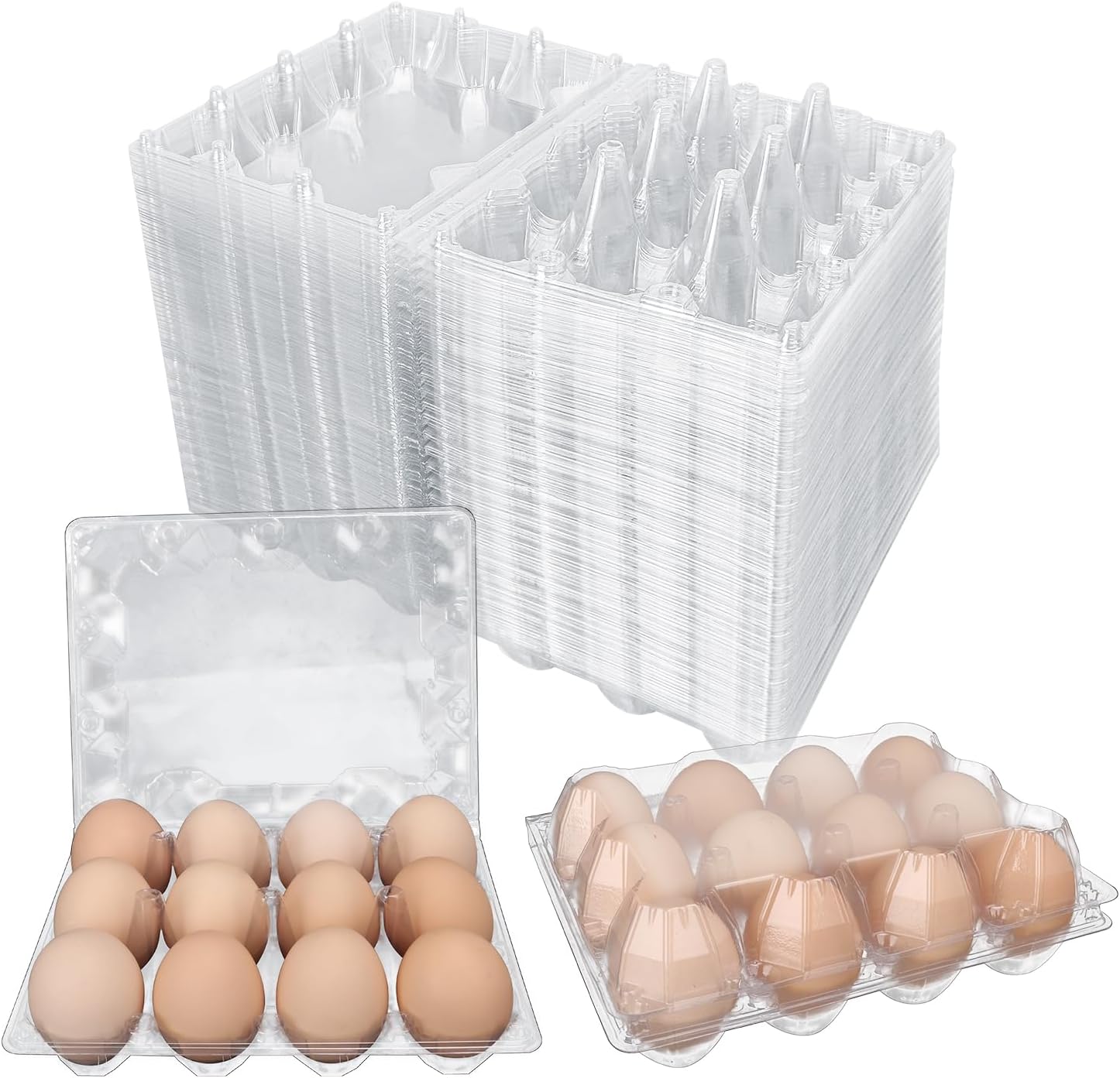 120 Pack Bulk Egg Cartons for Home, Kitchen, and Farm Use