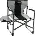 Foldable Camp Chair for Heavy People, Side Table, 350lbs Capacity