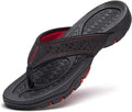 Mens Sport Flip Flops with Arch Support - Comfortable Casual Sandals