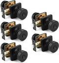 Privacy Door Handles Interior 5 Pack - Modern Matte Black Privacy