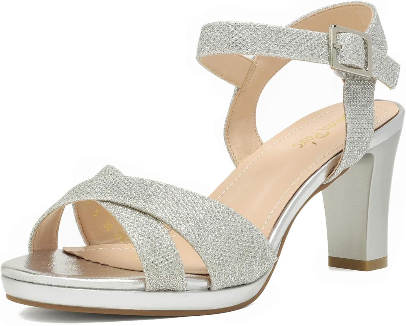 DREAM PAIRS Women's Chunky Heels Open Toe Ankle Strap Sandals