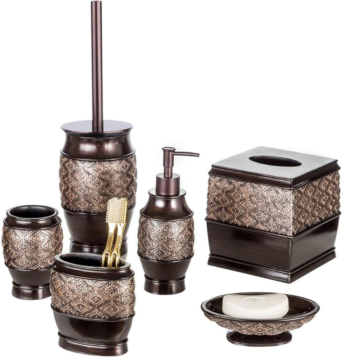 Creative Scents Dublin Brown Bathroom Accessories Set Review