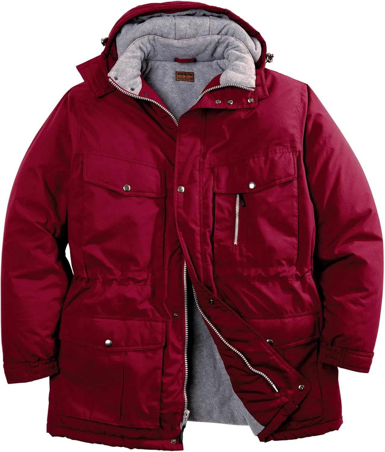 Boulder Creek Men's Big & Tall Fleece-Lined Parka with Hood