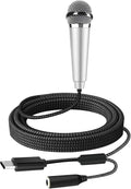 USB C Mini Microphone Karaoke - Portable ASMR Mic for Phone/Laptop