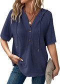 Dokotoo Lightweight Waffle Knit Hoodie Shirts