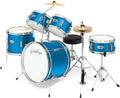 Ashthorpe 5-Piece Complete Junior Drum Set with Genuine Brass Cymbals
