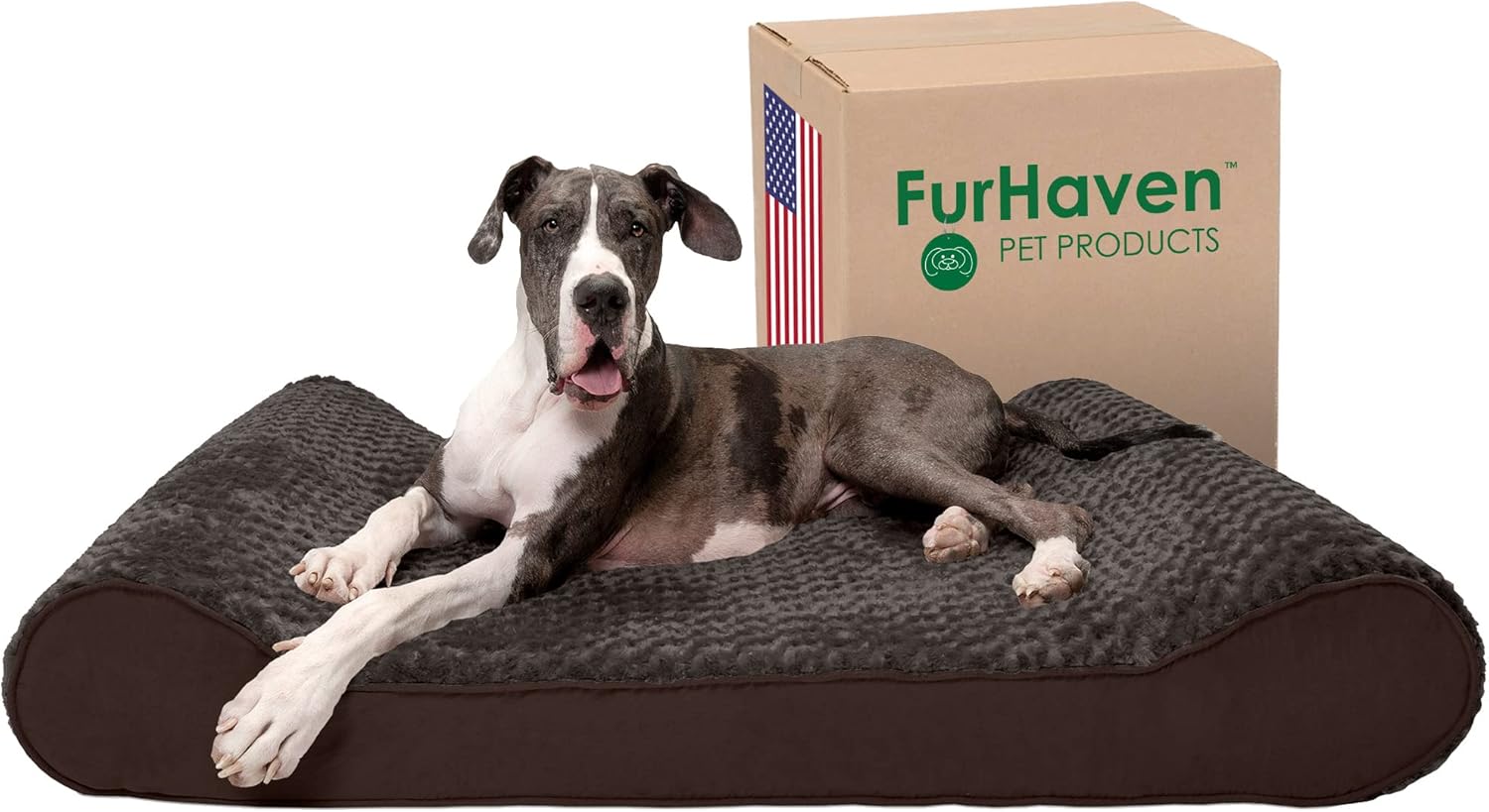Furhaven Orthopedic Dog Bed for Extra Large Dogs - Chocolate