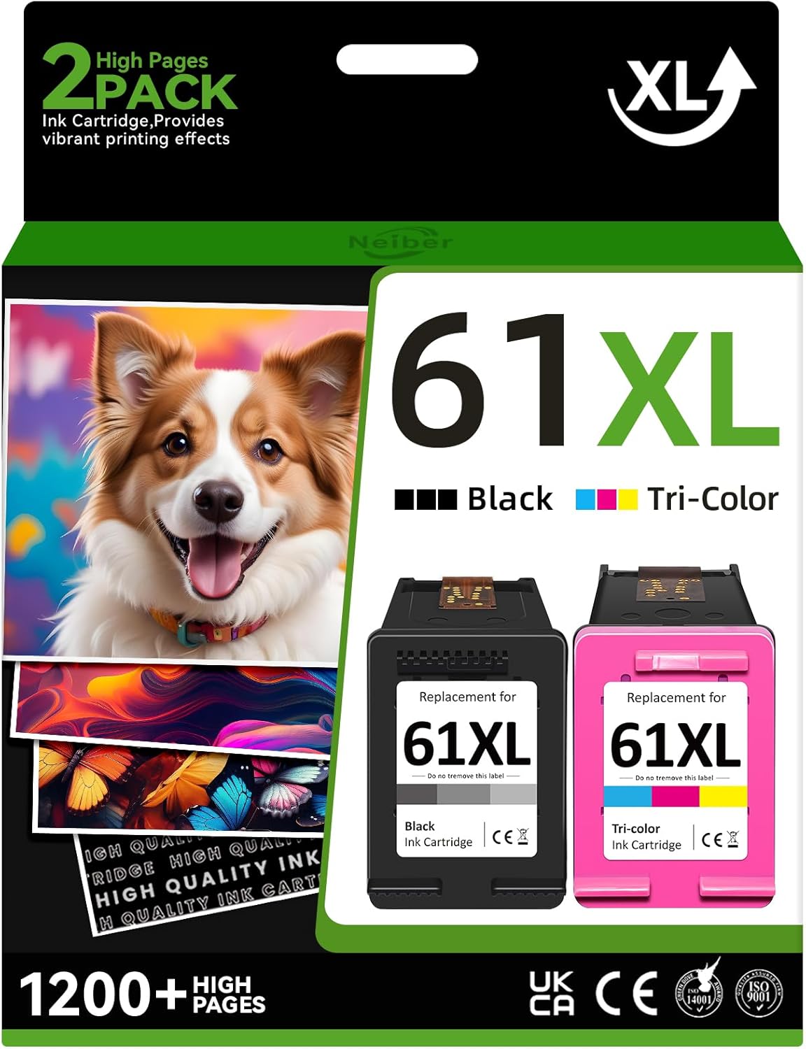 Compatible 61XL Ink Cartridge Replacement for HP Printers