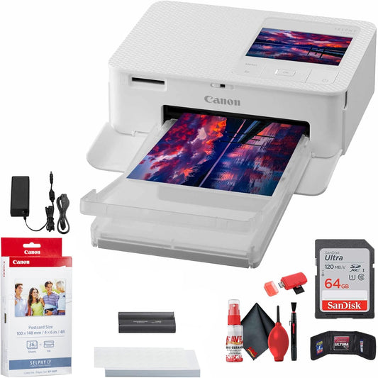 Canon SELPHY CP1500 Compact Photo Printer Bundle with Memory Card