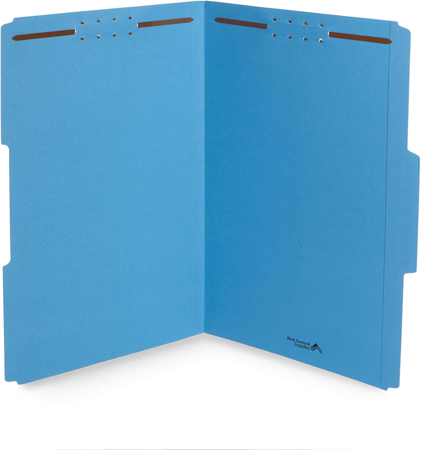 Blue File Folders with Fasteners for Legal Size Files - 50 Pack