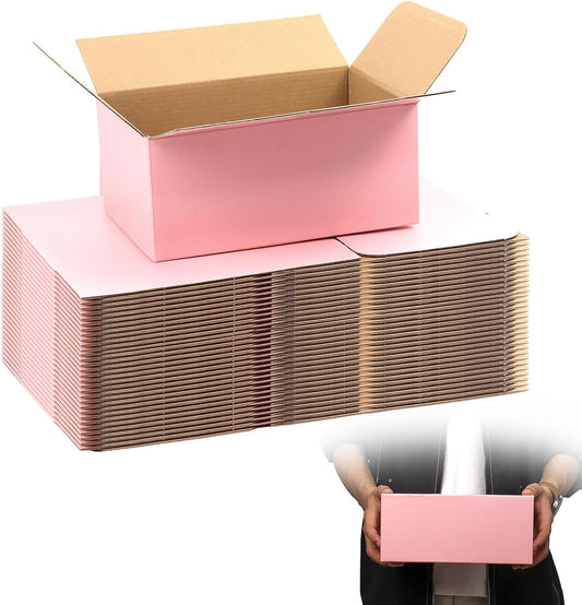 9x6x4 Pink Shipping Boxes for Small Business Packaging Needs