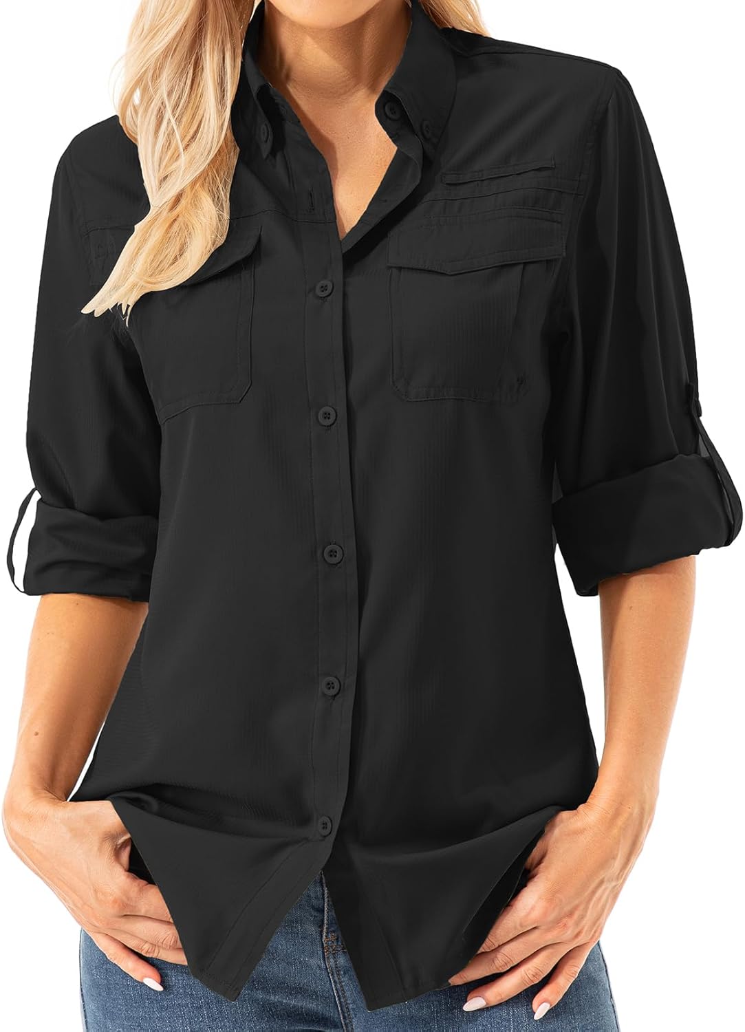 Womens UPF 50+ UV Sun Protection Long Sleeve Outdoor Shirts