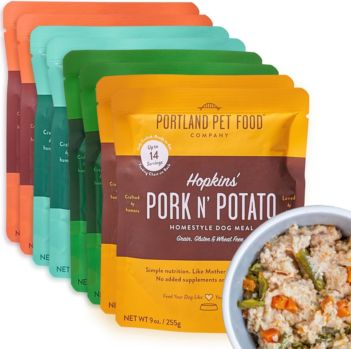 Portland Pet Food Company Fresh Dog Food Pouches for Dogs