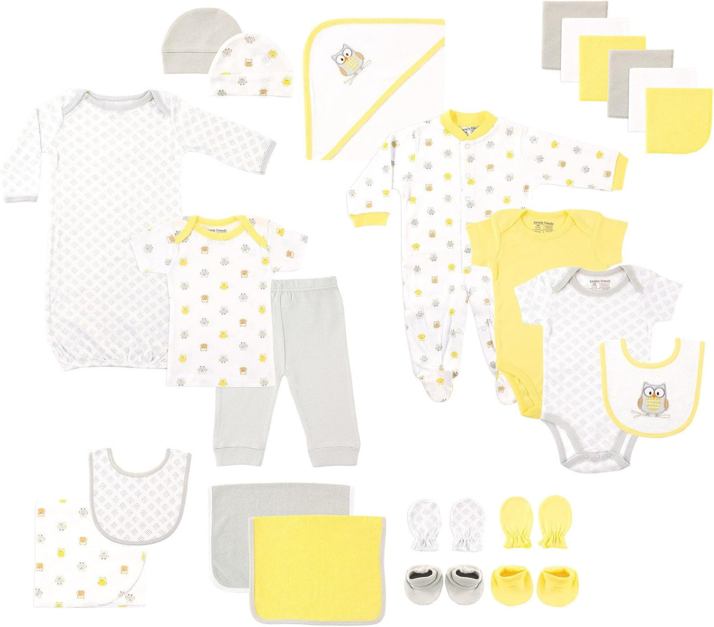 Luvable Friends Unisex Baby Layette Gift Cube for Newborns