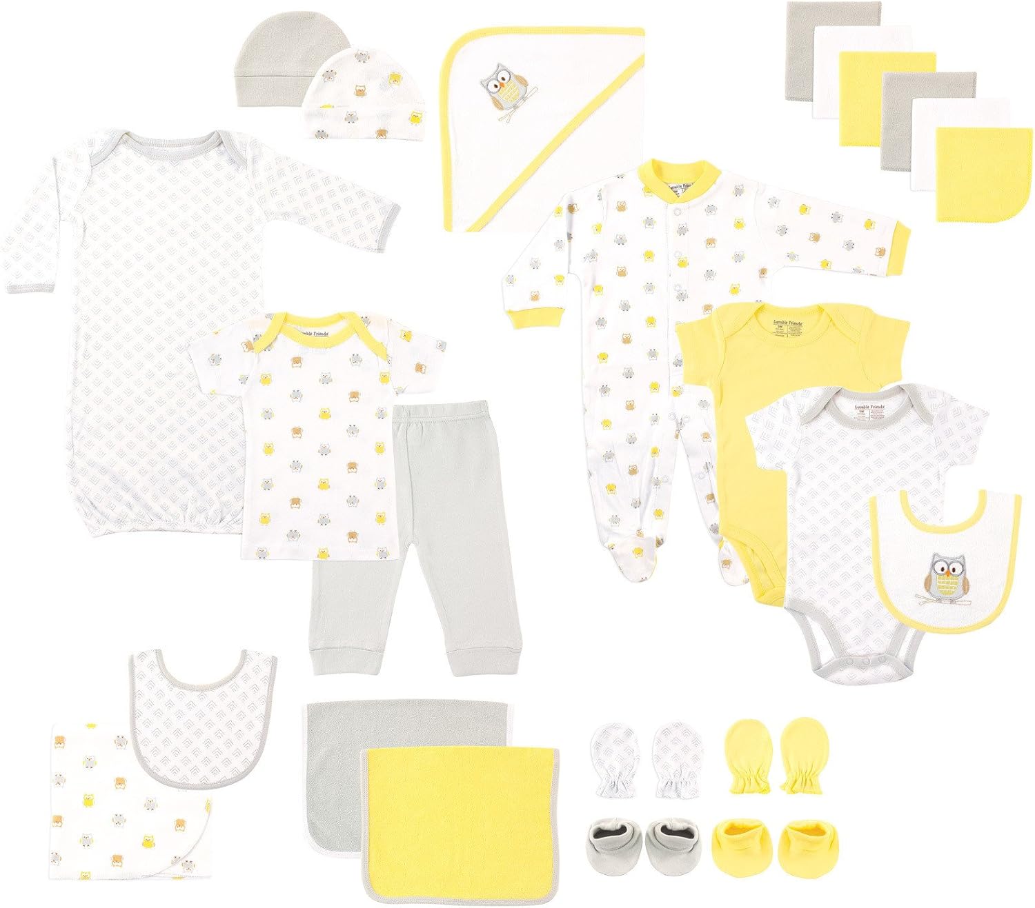 Luvable Friends Unisex Baby Layette Gift Cube for Newborns