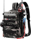 Fishing Backpack With Rod Holder Camouflage - Waterproof Tackle Bag