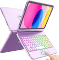 Touch Keyboard Case for iPad 10th & 11th Gen - 360 Rotate, Backlit
