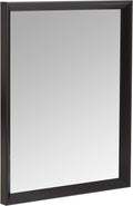 Rectangular Wall Mount Mirror with Peaked Trim, Black - Stylish Entry