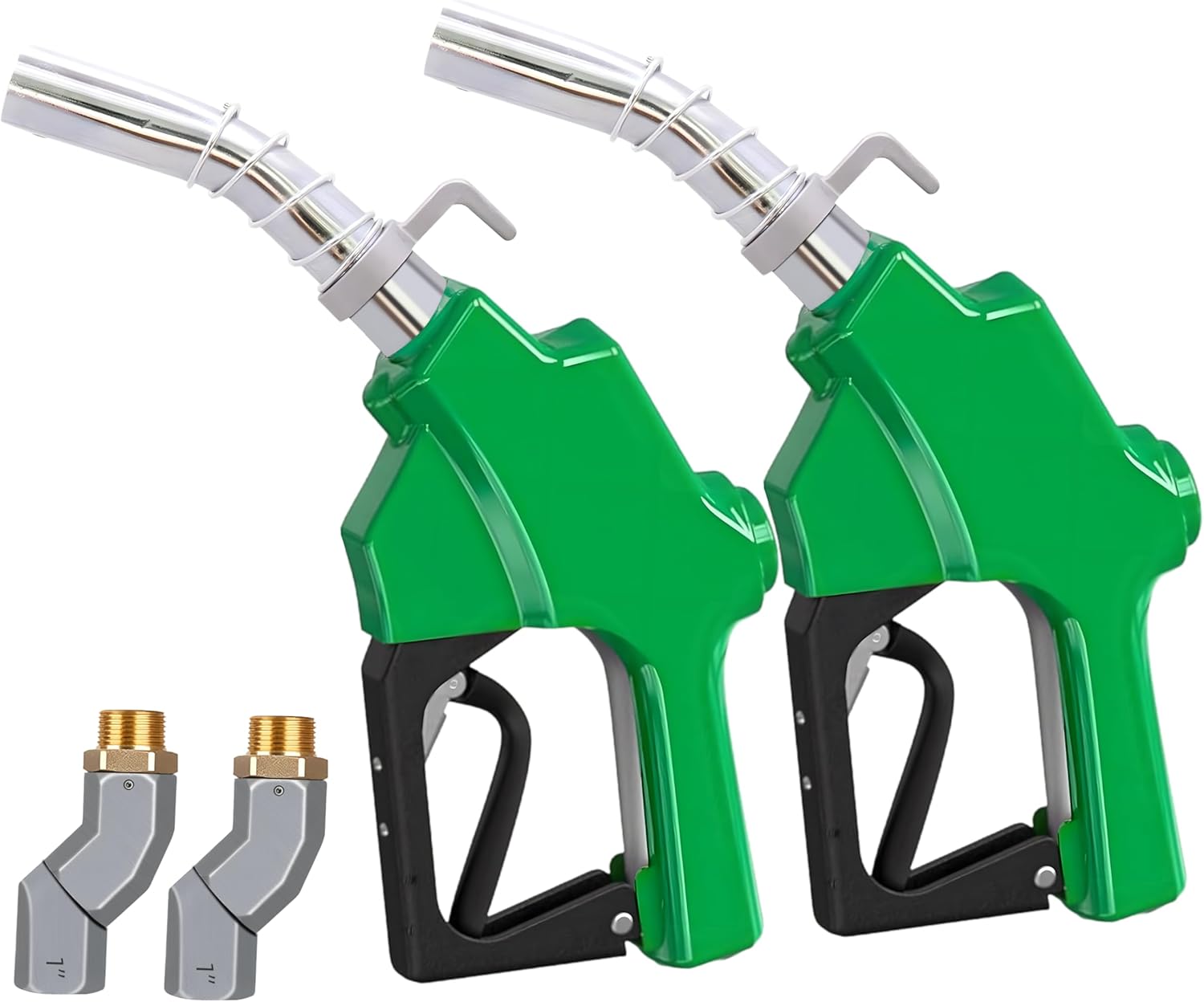 2 Pack Automatic Fuel Nozzle with High Flow Rate and Swivel Hook