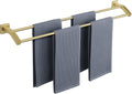 Alise Bath Double Towel Bars 32 in Brushed Gold - Durable Wall Mount