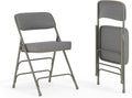 Metal Folding Chairs with Cushioned Seats for Events and Home
