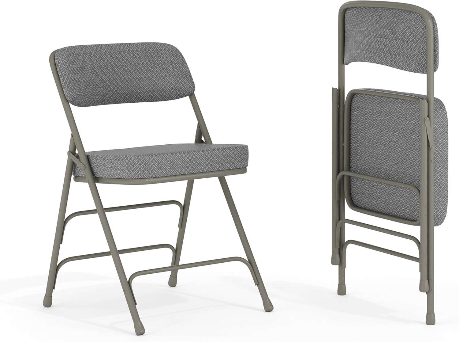 Metal Folding Chairs with Cushioned Seats for Events and Home