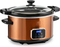 Toastmaster 4-Quart Digital Slow Cooker with Locking Lid - Copper
