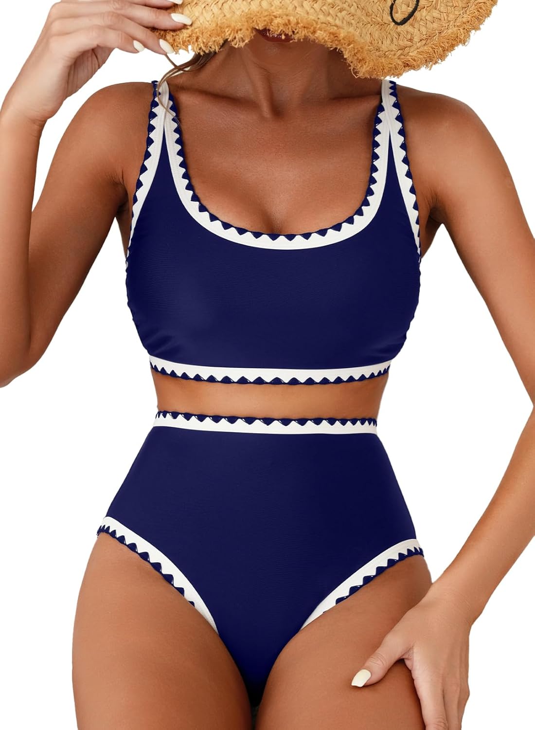Stylish Floral Print High Waisted Bikini Sets for Women
