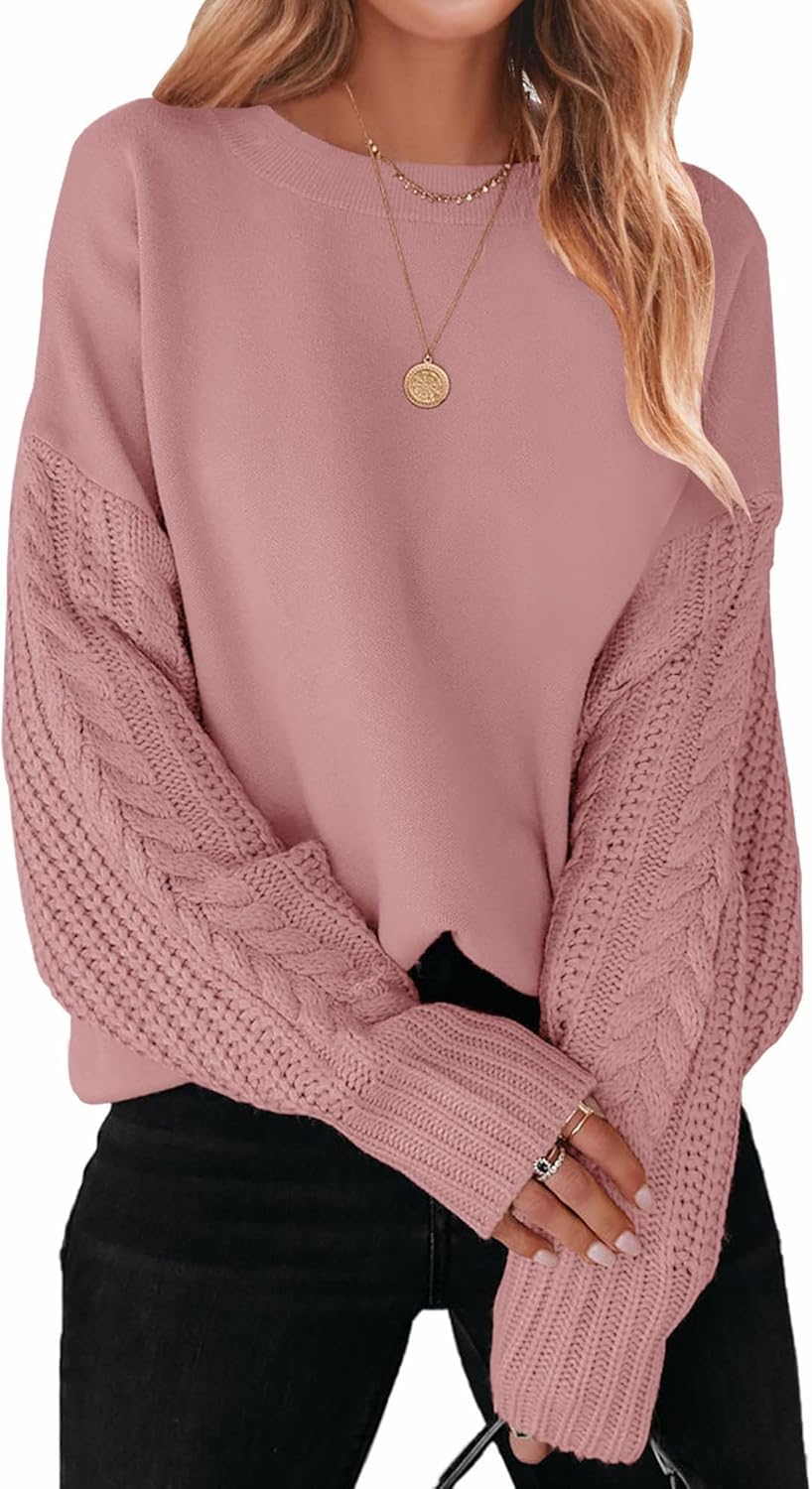 ZESICA Women's Oversized Pullover Sweater for Fall Fashion