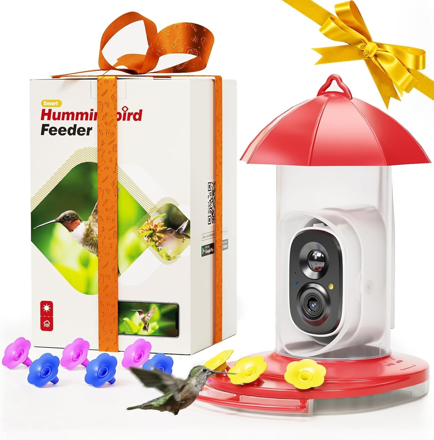LongPlus Hummingbird Feeder with Camera and Ant Moat Design
