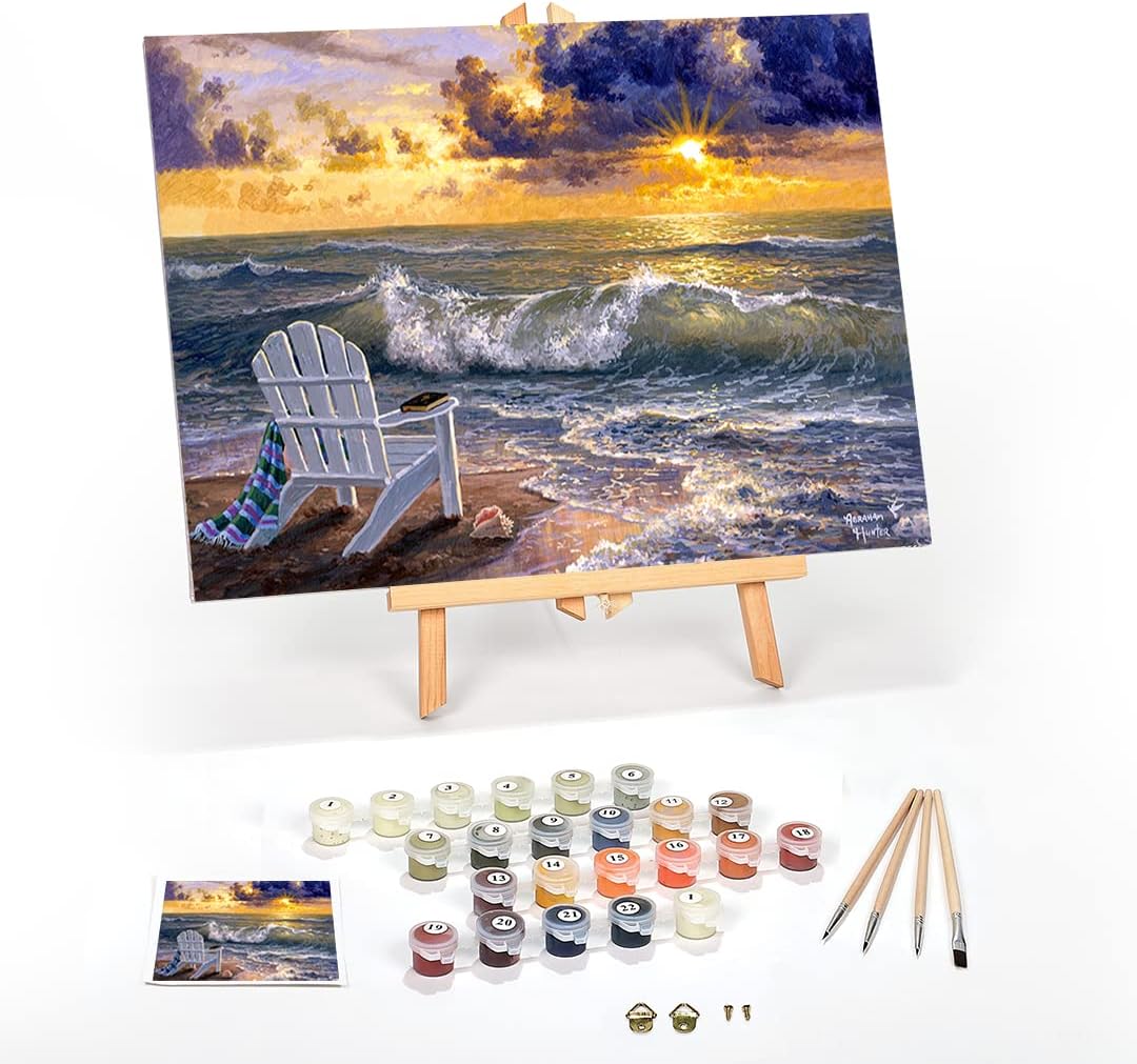 Ledgebay DIY Paint by Numbers Kit for Adults - Be Still 16in x 20in