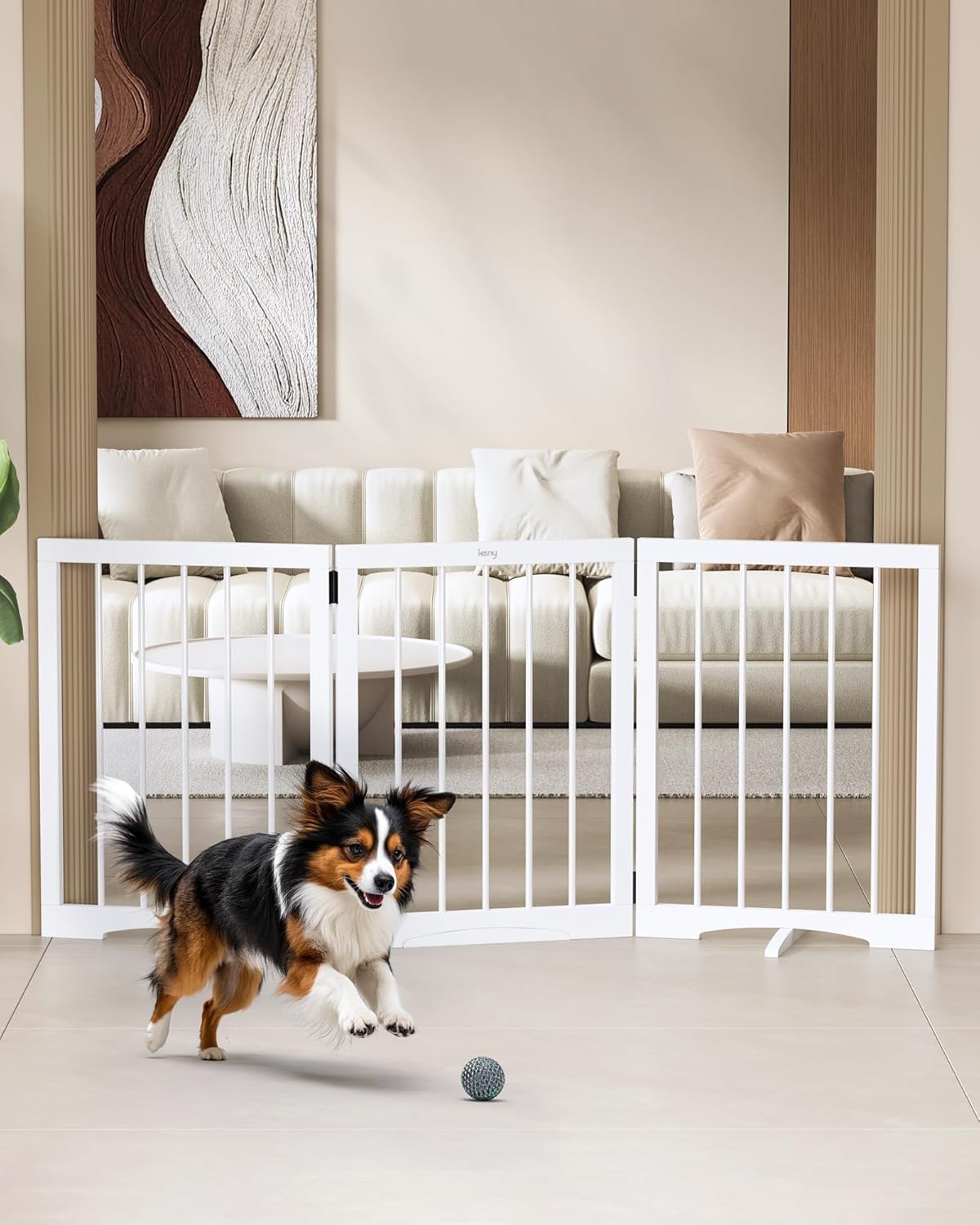 Keny Dog Fences Indoor: 3 Panel Freestanding Dog Gates