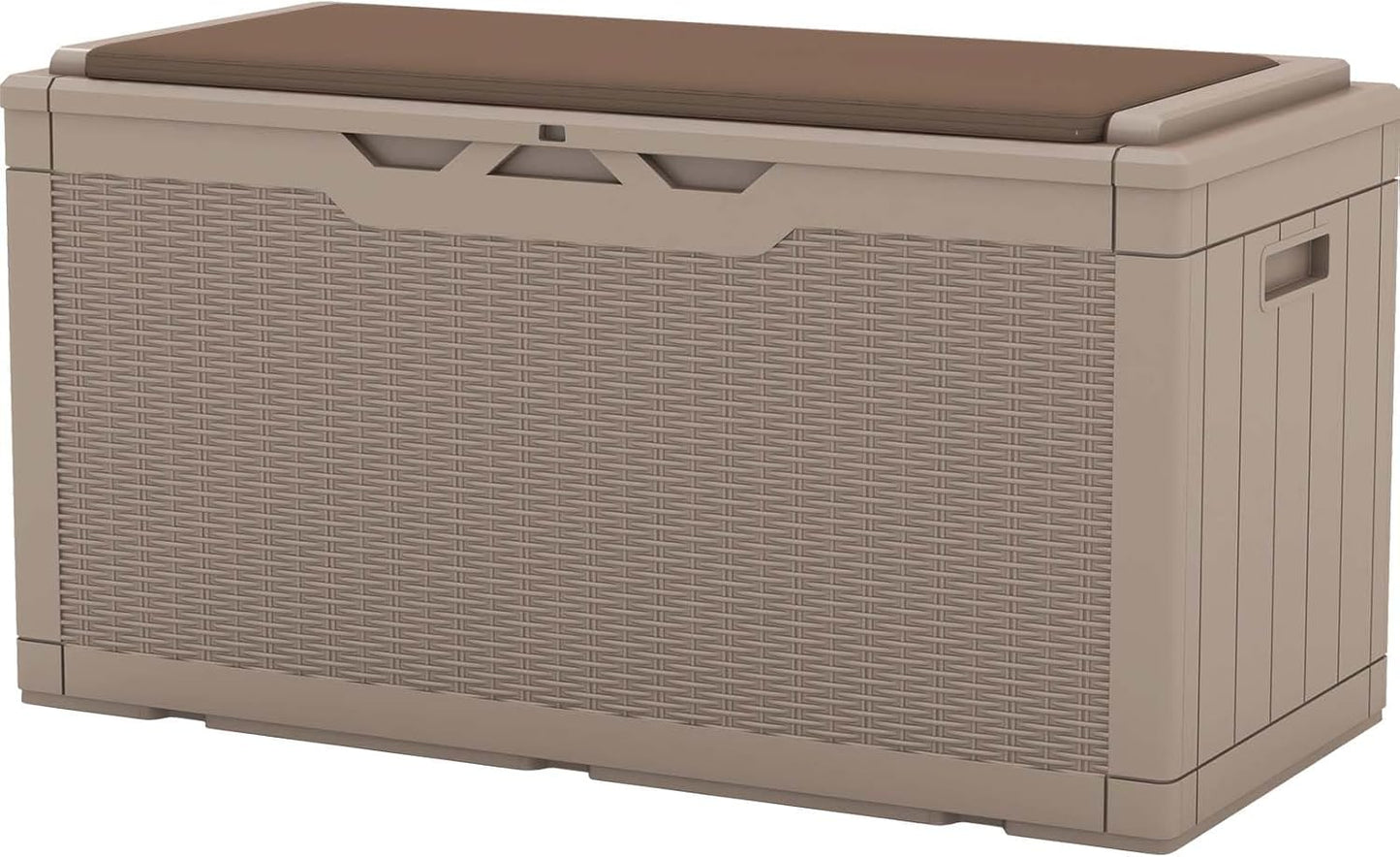 100 Gallon Waterproof Resin Deck Box for Outdoor Storage
