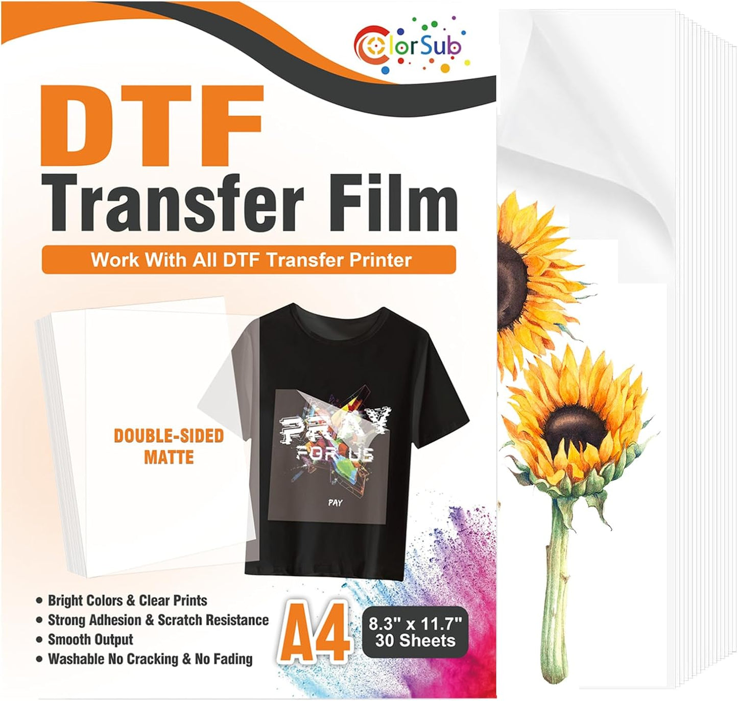 ColorSub DTF Transfer Film - Vibrant Prints on T-Shirts!
