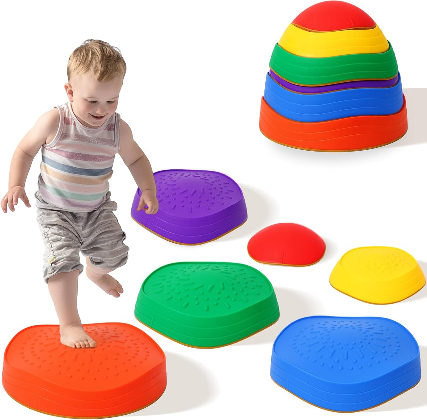 Kids Sensory Balance Stones Set - Develop Motor Skills!