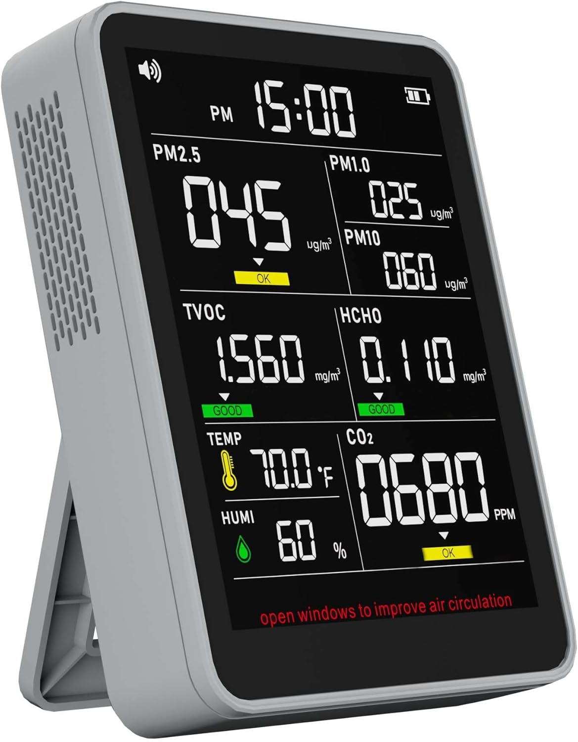 Xoopon Smart Air Quality Monitor | 9-in-1 | Portable & Easy to Use