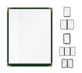 Goodsmart Restaurant Menu Covers Green 8.5in x 11in - 25 Pack