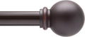 Adjustable Kenney Curtain Rod, 28-48 Inches, Weathered Brown