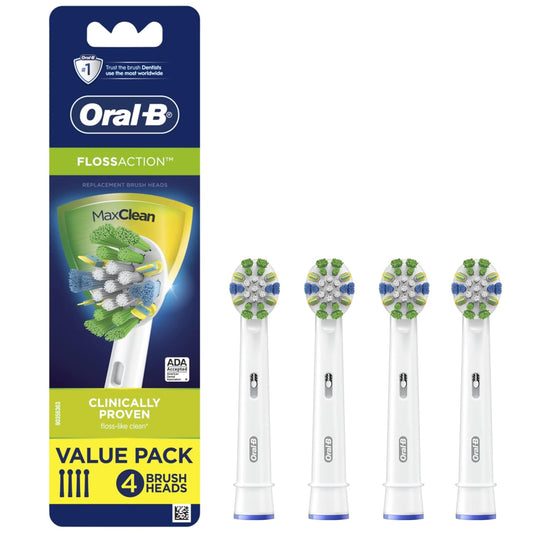 Oral-B Floss Action Replacement Brush Heads for Deep Cleaning