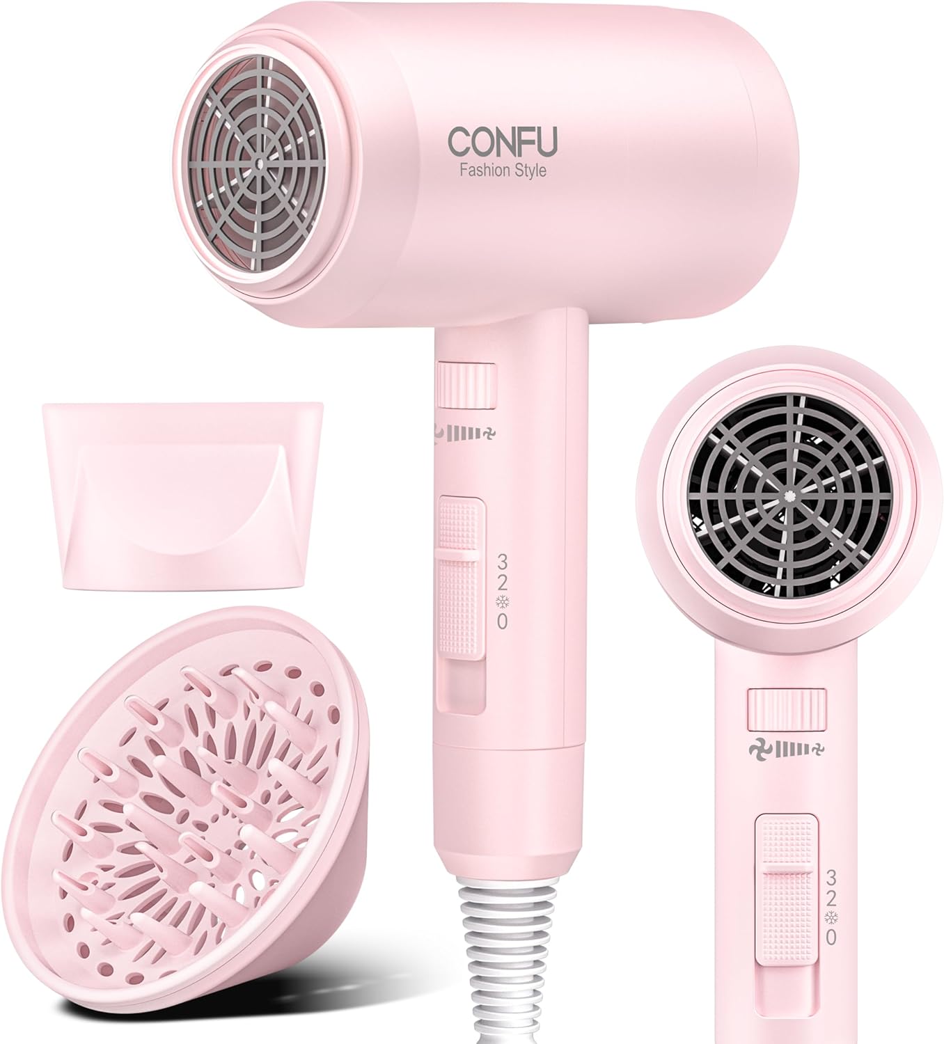 Hair Dryer with Diffuser for Fast Drying and Styling at Home