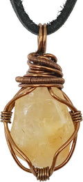 Men's Birthstone Crystal Necklace - Antique Bronze - Handmade