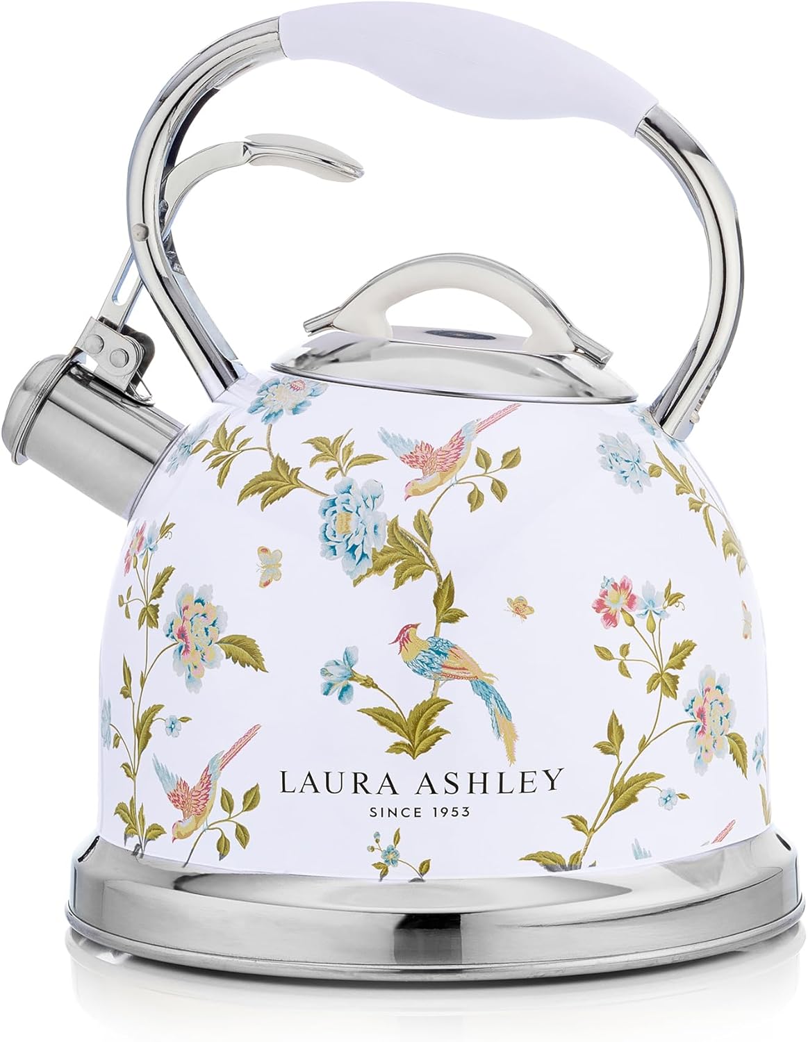 Laura Ashley Elveden White Stovetop Kettle - 2.5L Fast Boil