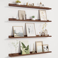 Picture Ledge Shelf 36 in Set of 4 Walnut - Slim Floating Display