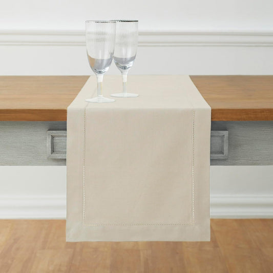 Cotton Linen Table Runner 14 x 120 Inches for Thanksgiving Decor