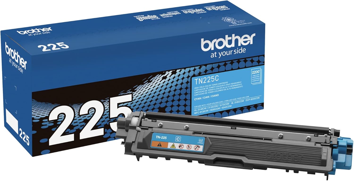 Brother Genuine High Yield Toner Cartridge TN225C for Quality Prints