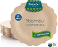 Bamboo Disposable Plates 11 in Pack of 25 - Fancy Compostable Plates