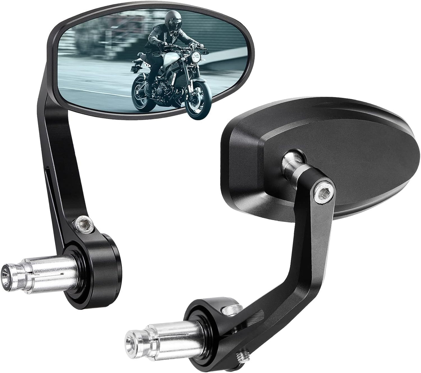 KEMIMOTO Motorcycle Handlebar Bar End Mirror for Safety