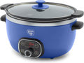 6QT Slow Cooker Blue - PFAS-Free Ceramic, Programmable